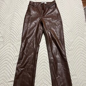 Abercrombie & Fitch Brown Leather Pants